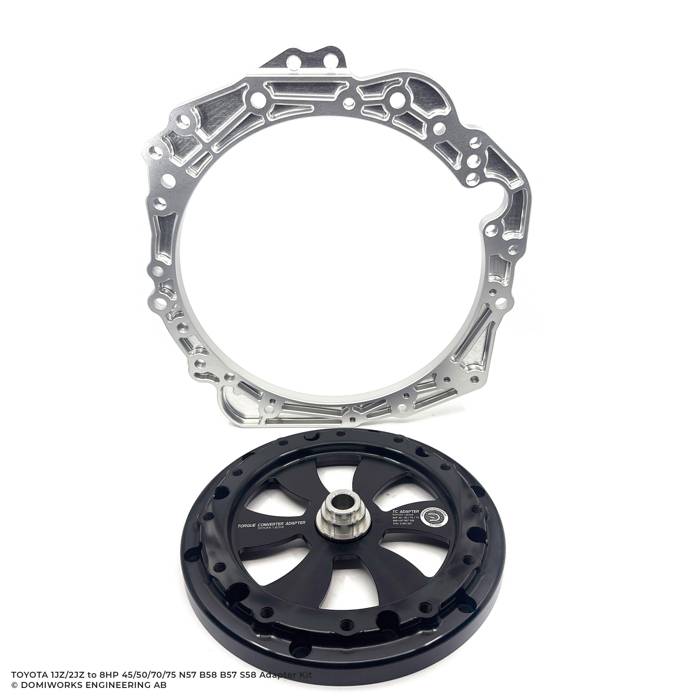 JZ to BMW 8HP adapter kit — reverse view