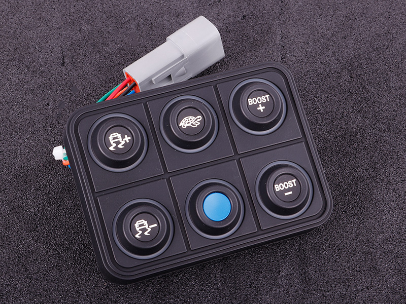 MaxxECU CAN keypad (6 keys) multi color LED