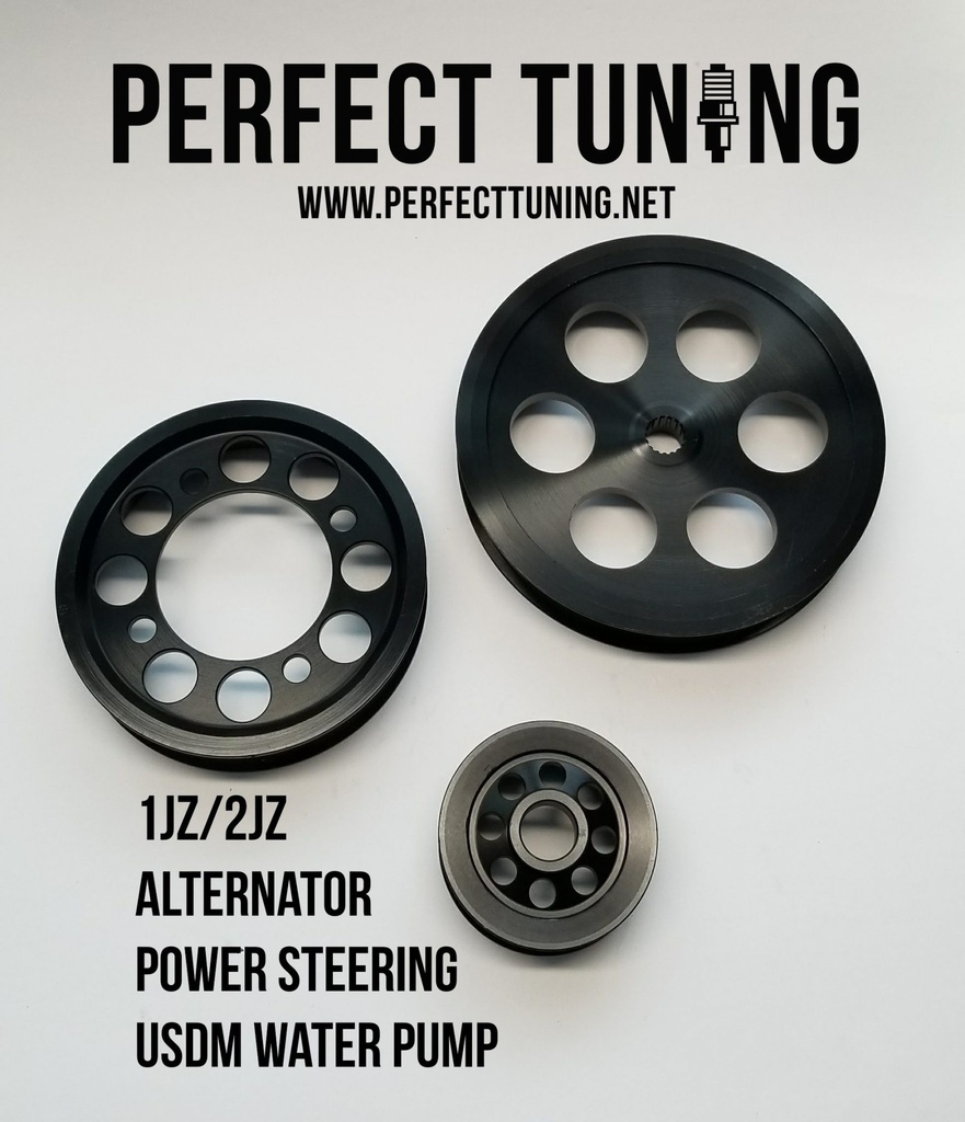 1JZ 2JZ Pulley Kit Aluminium Black