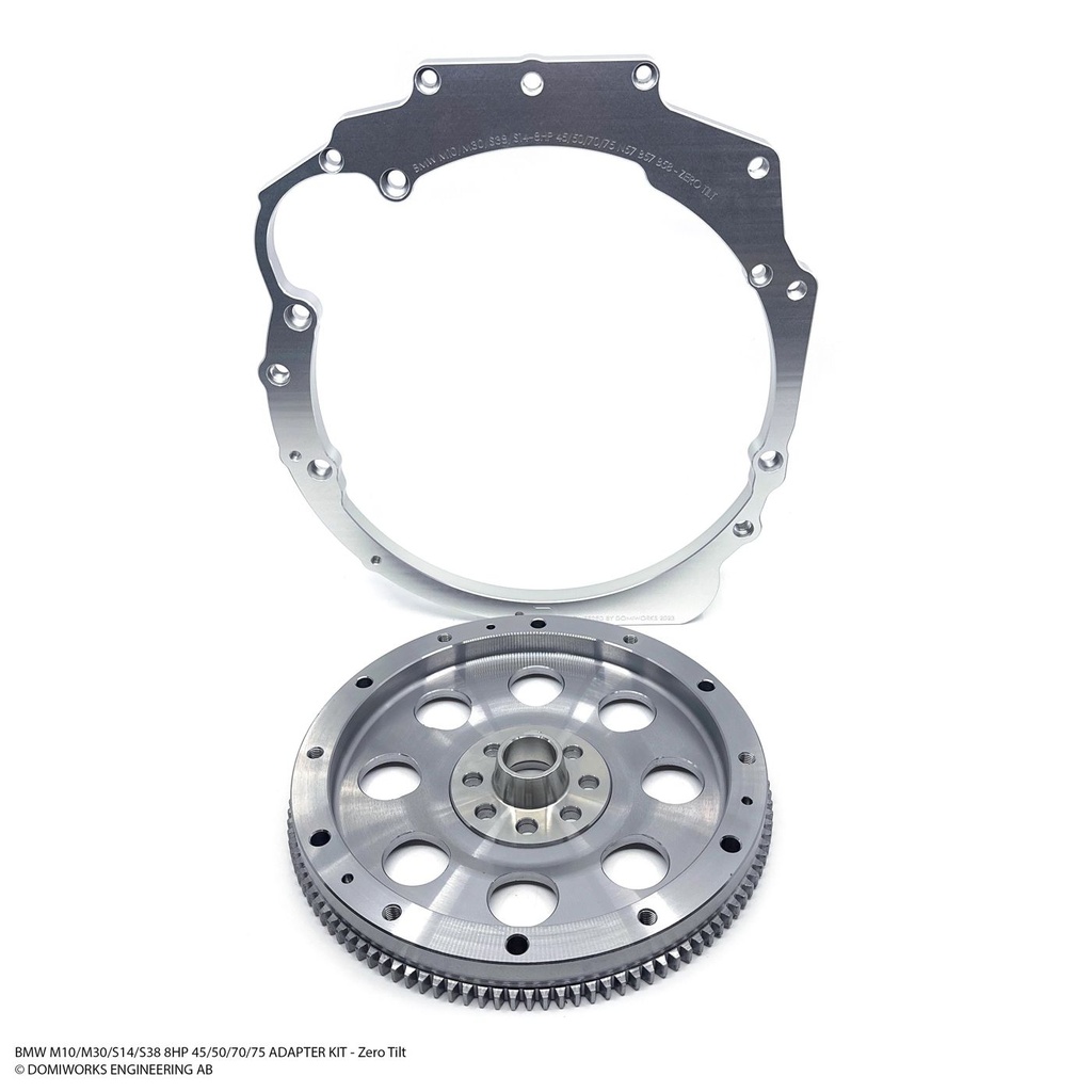 Domiworks BMW M10/M30/S38/S14 to 8HP70 N57 - Zero Tilt Adapter Kit